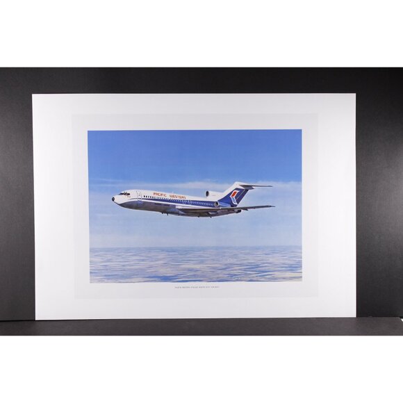 Pacific Western airplane small art poster, vintage aviation photo print - Picture 2 of 7